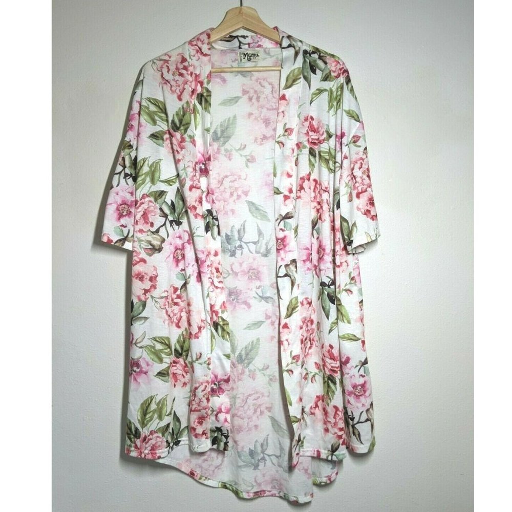 Show Me Your Mumu one size floral Short Sleeve Cotton Cardigan Kimono